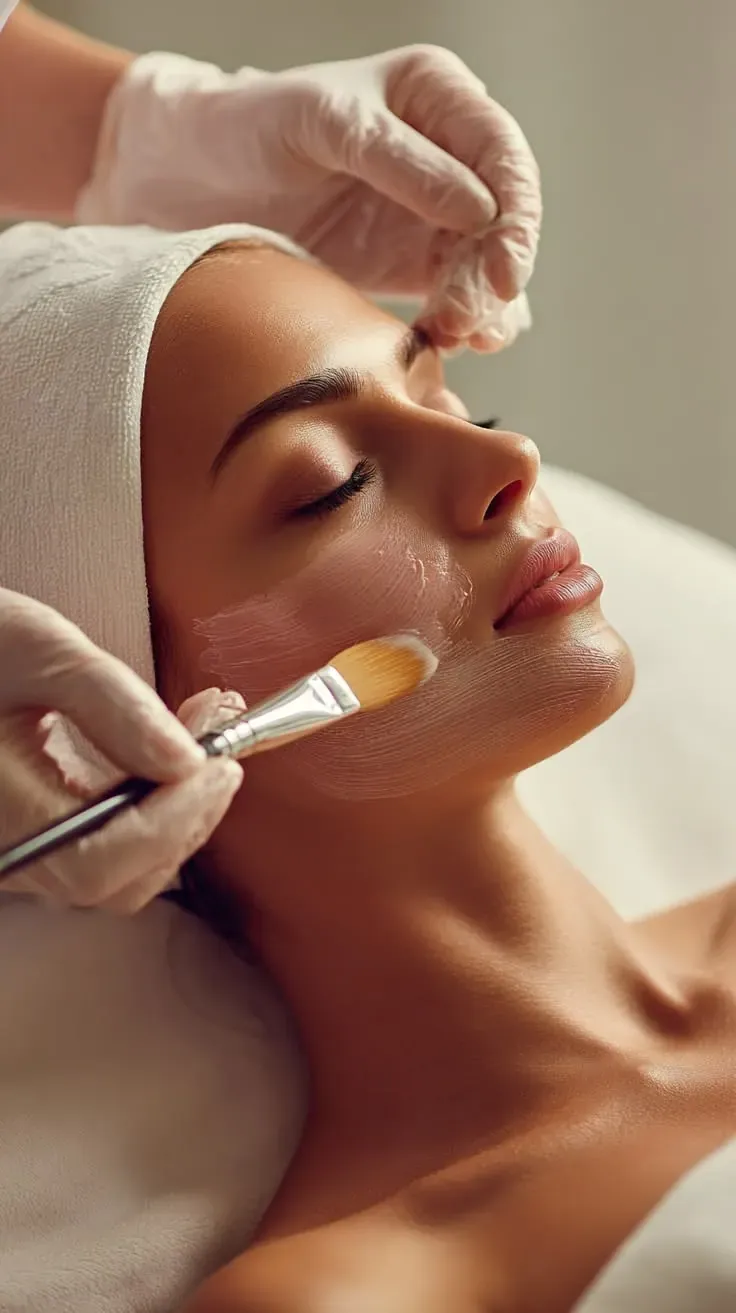Limpeza de Pele Profunda em Joinville Limpeza de pele profunda com aplicação de máscara facial por pincel na Clínica Dra. Simoni Bett, Joinville