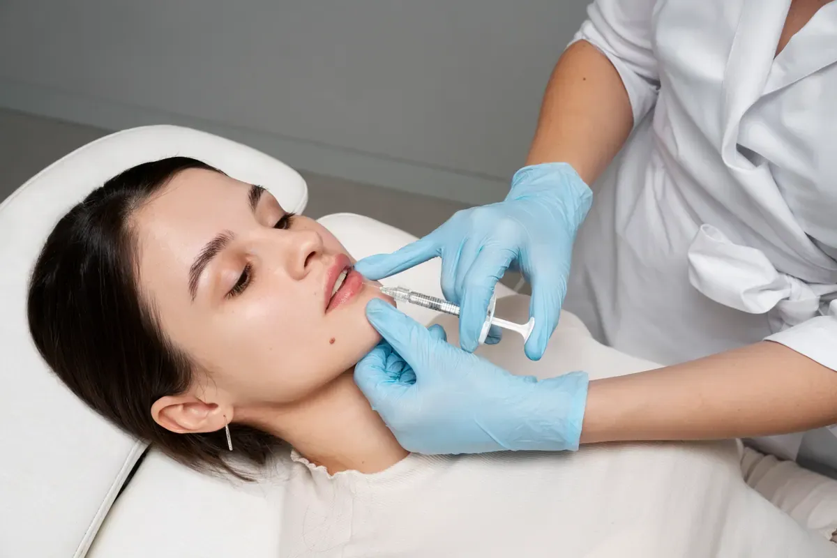 Preenchimento Labial em Joinville: Como Funciona e Cuidados Aplicação de preenchimento labial com ácido hialurônico